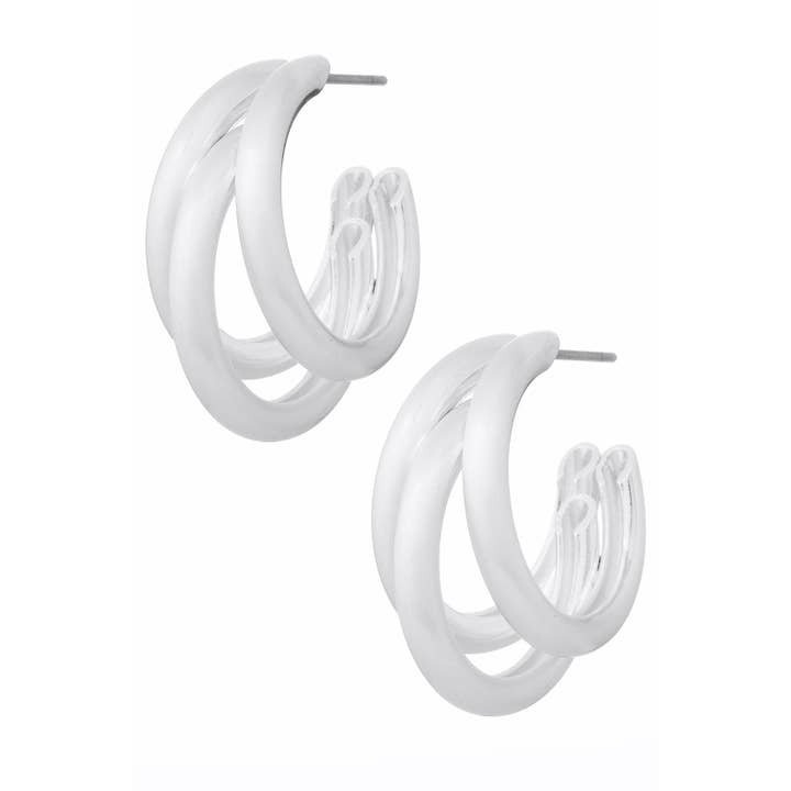 DRIERIJIGE HOEPELOORBELLEN voor wholesale door Girly