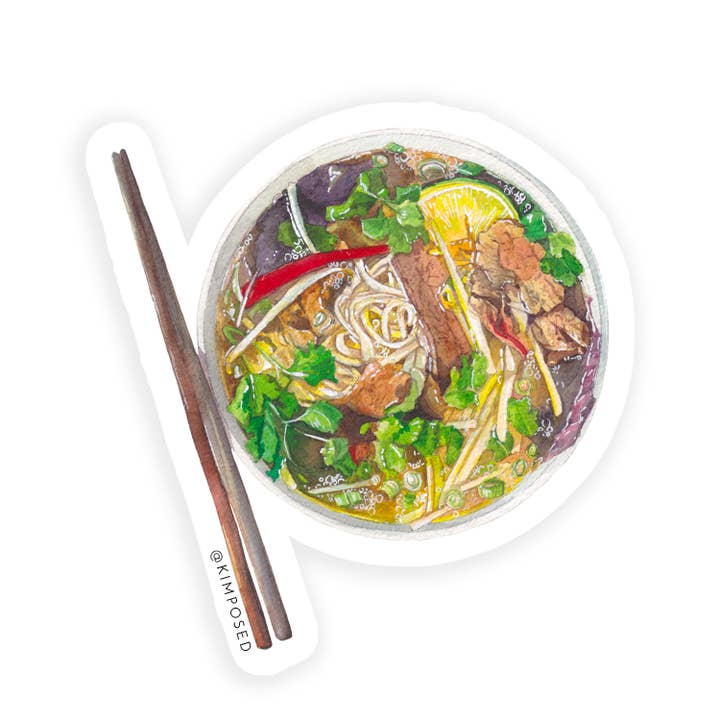 Pho Bowl Sticker for wholesale by Kimposed