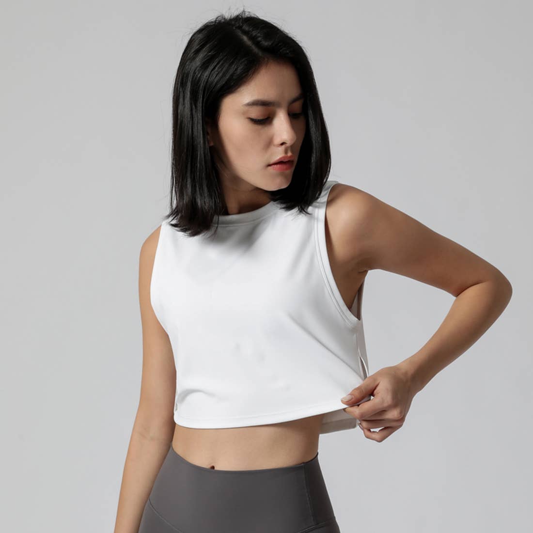 Sodalemon - Wholesale Athletic Top - Women's - Women Fitness Yogo Soft Crop Sport Tank Top2