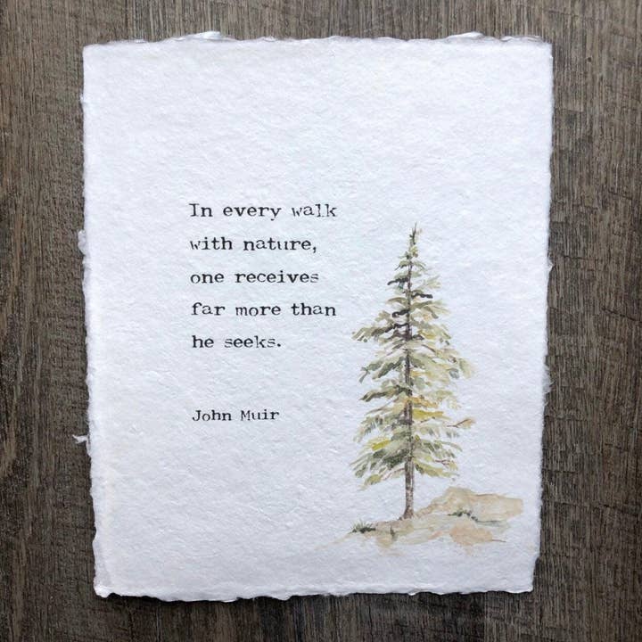Alison Rose Vintage - Wholesale Art Print - In every walk with nature John Muir quote print2