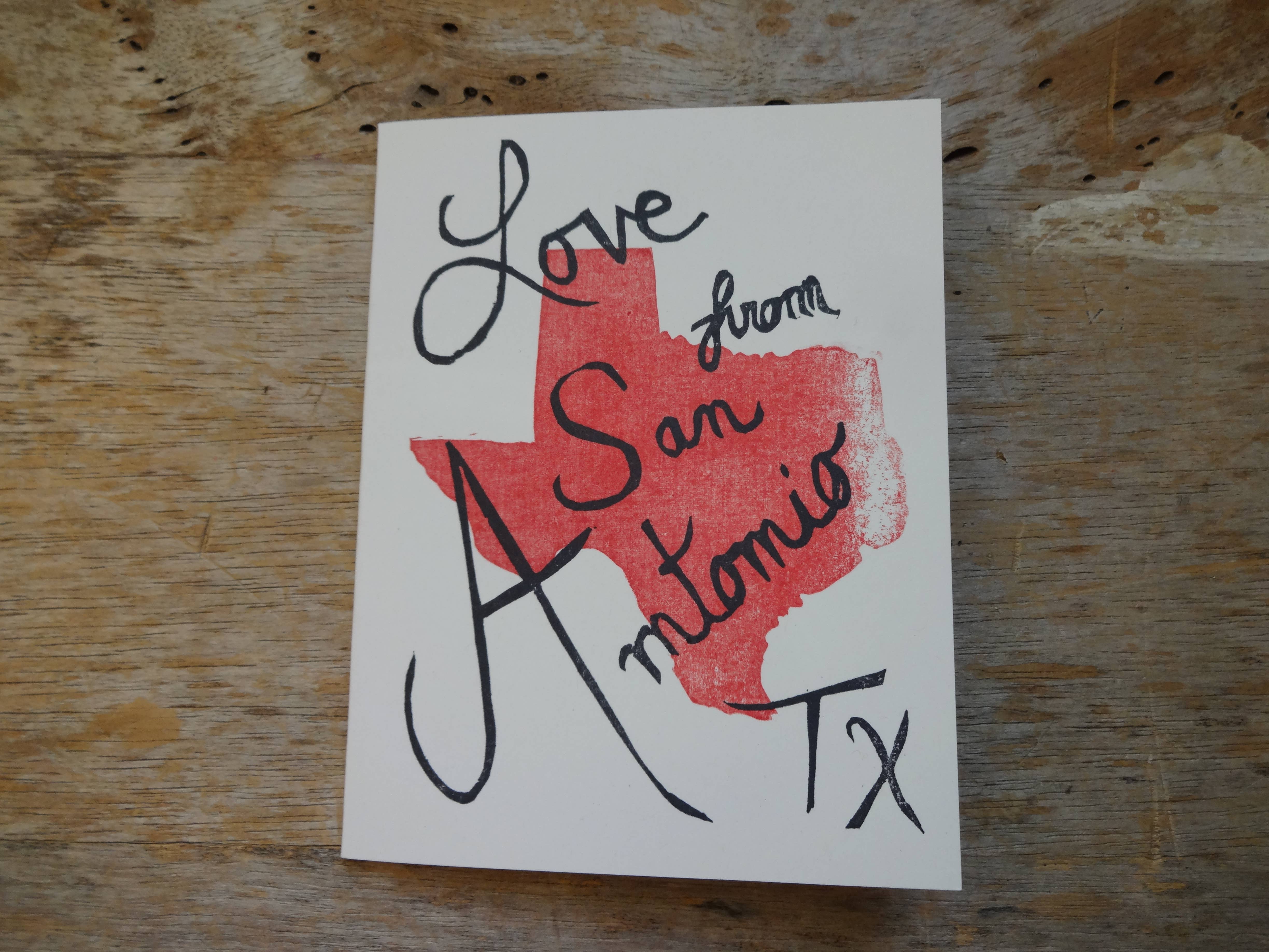 The Foxes Tail - Wholesale Love Card - Love From... State Handmade Note Card3