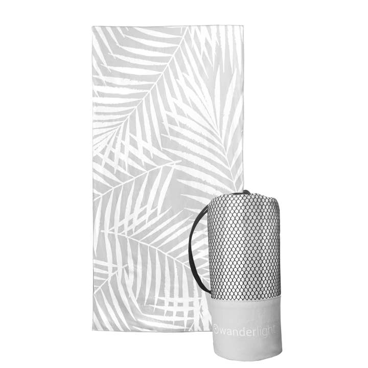 Eco Microfiber Towel - Noosa Grey, Large (63 X 31 ") for wholesale by Wanderlight USA