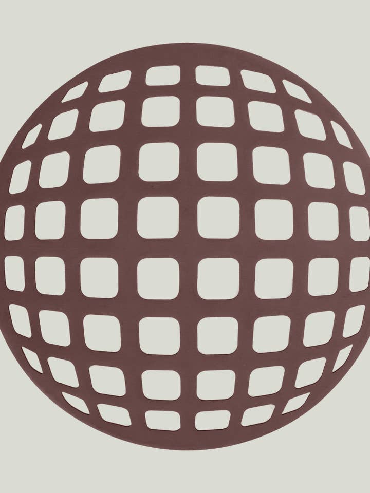 COSMO TRIVET AUBERGINE WORLD MAP for wholesale by Regenesi