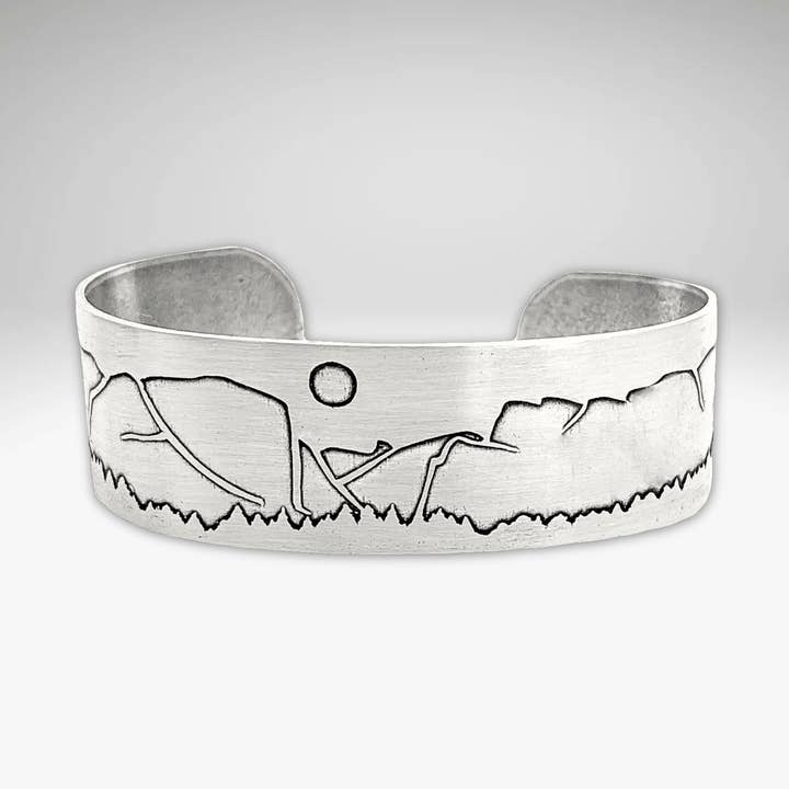 Moon over Mountains Cuff Bracelet for wholesale by Daphne Lorna