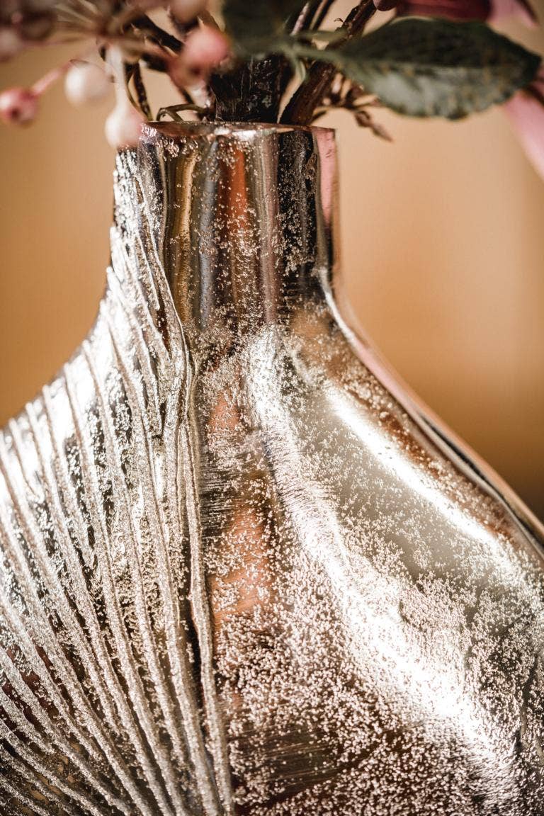 Michael & Philipp Noll e. K. - Vente Vases - vase en métal argenté 31 cm9