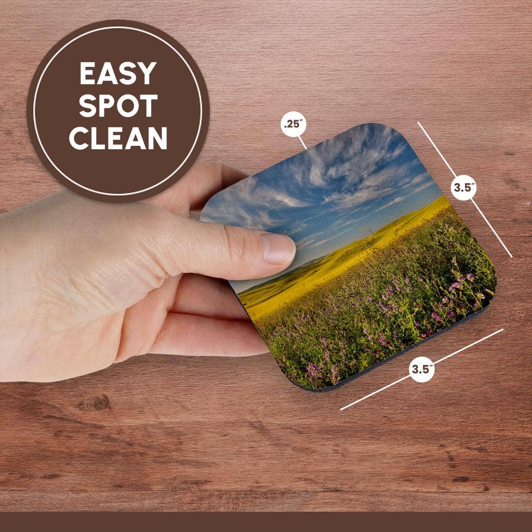 3dRose - Wholesale Coasters - 3dRose, Washington State, Palouse. Landscape of vetch and Canola fields., Coaster13