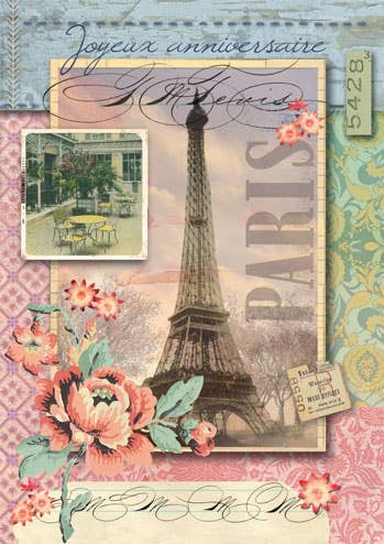 Potluck Press - Wholesale Birthday Card - Joyeux Anniversaire Greeting Card0