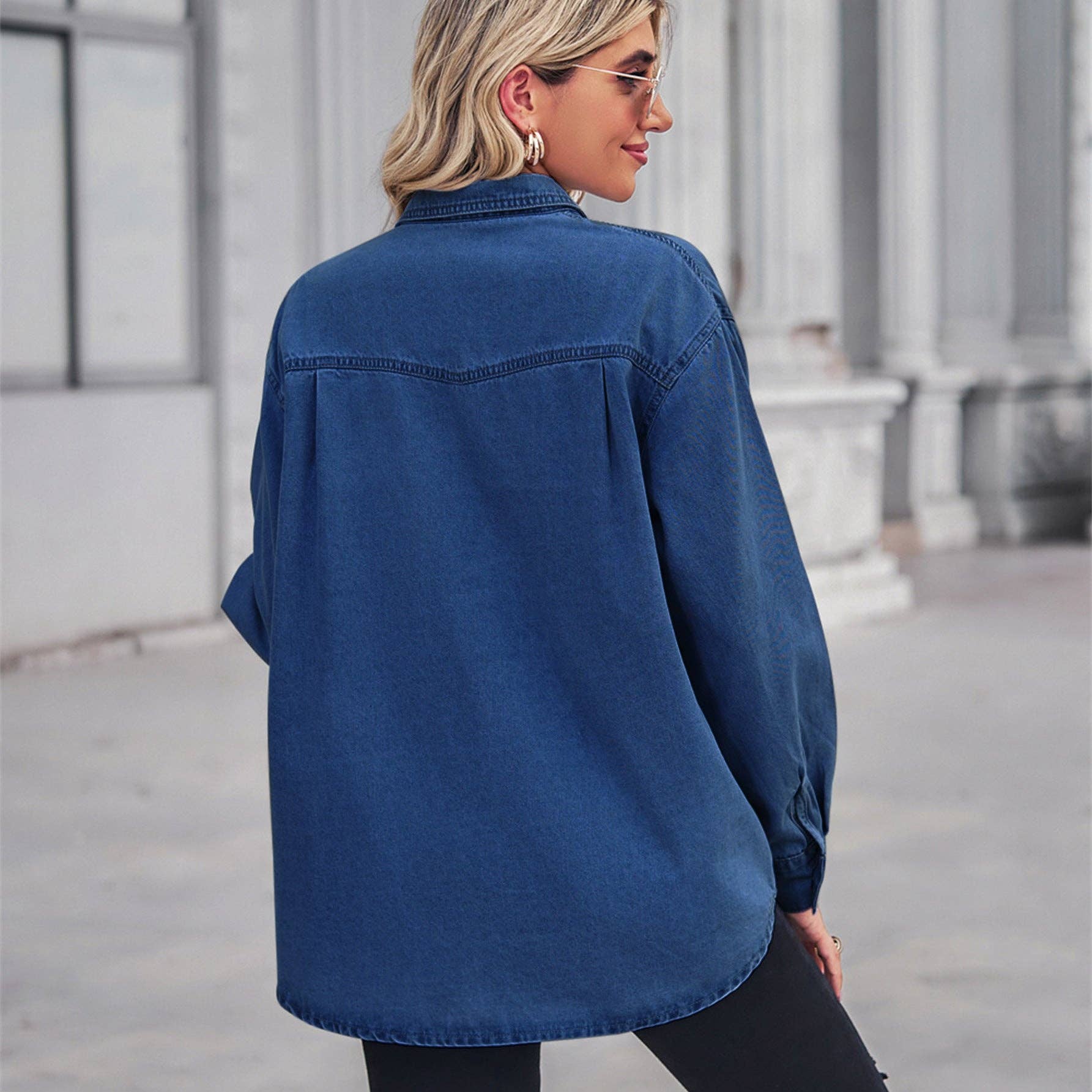 Sweetkama - Wholesale Button Down Shirt - Women's - Ladies Lapel Button Down Casual Daily Shirt MN210211