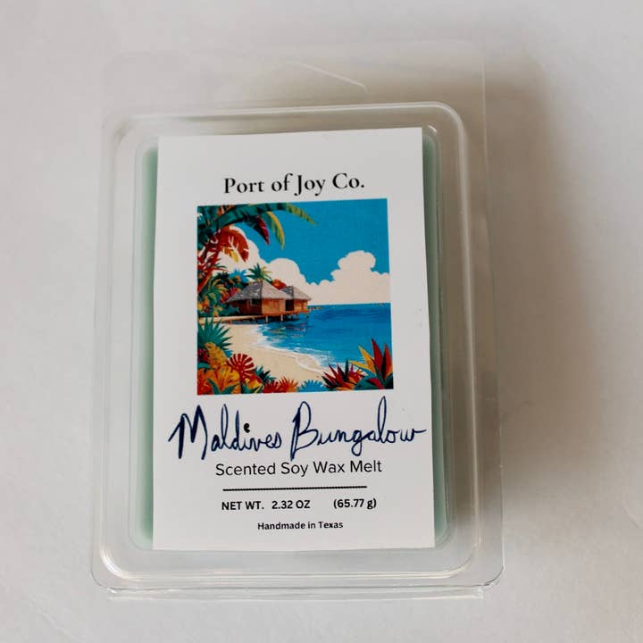 Maldives Beach Soy Wax Melts – Sea Salt & Sandalwood Coastal for wholesale by Port of Joy Co