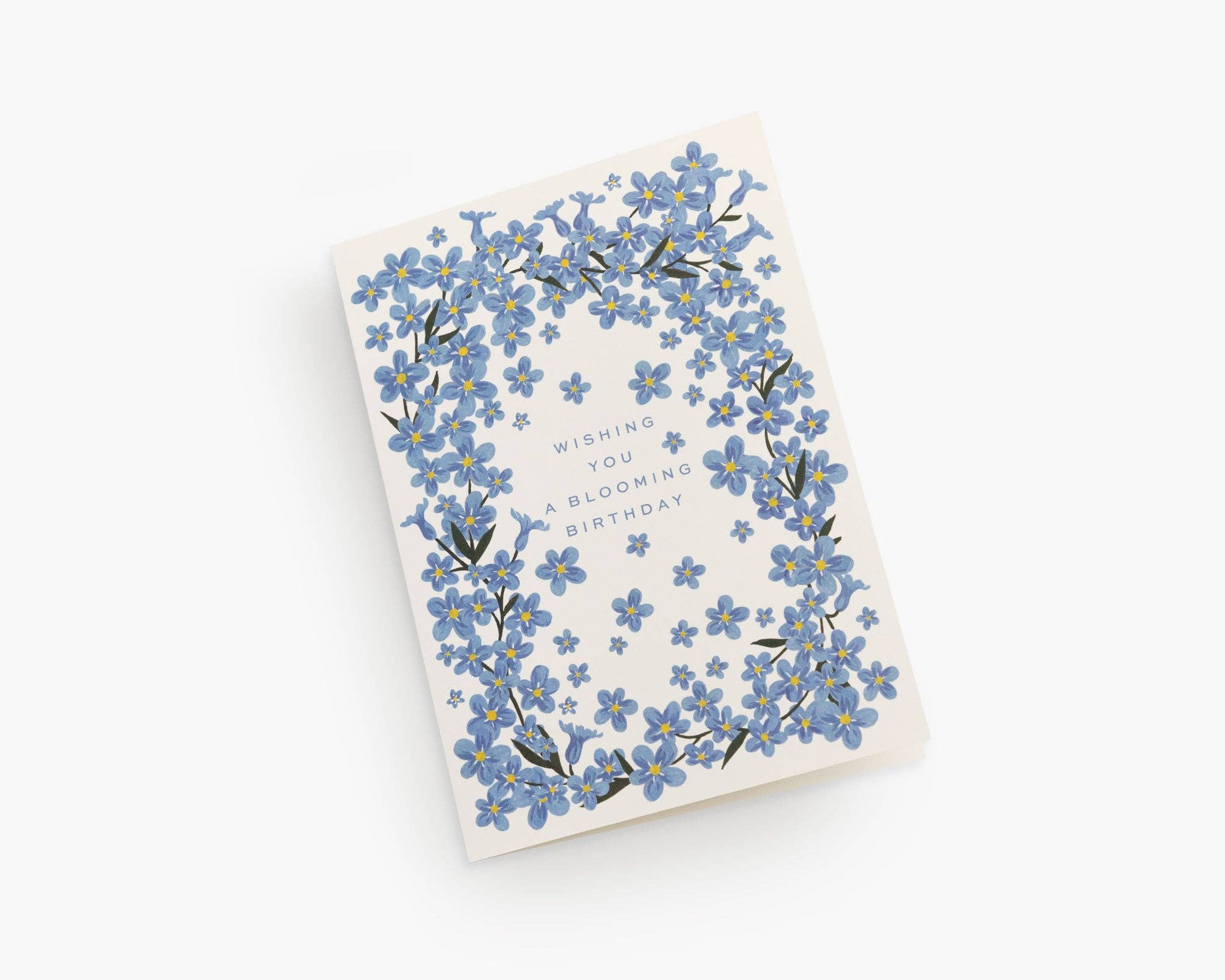 Day One Paper Co. - Venta al por mayor Tarjetas de cumpleaños - Tarjeta de felicitación de cumpleaños con flores azules "Cumpleaños en Flor"1