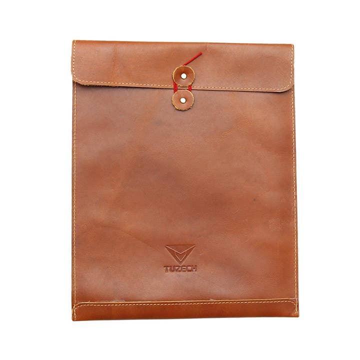 Tuzech Leather - Wholesale Envelopes - Leather Document Holder Mailing Envelope,Office & Work Resume Sales Portfolio Binder Folder-Interview/Legal Document Organizer Handmade (12.5 inches)