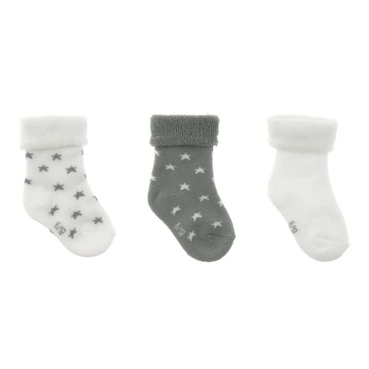 3-Pack Baby Socks Star Gray for wholesale by Cambrass