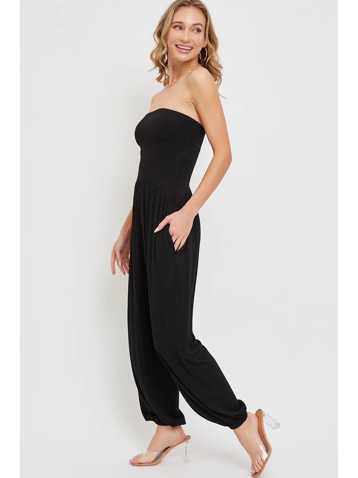 Sweet Lovely by Jen - Wholesale Jumpsuit - Women's - TUBE JERSEY DROP-WAIST ONE-PIECE JUMPSUIT4