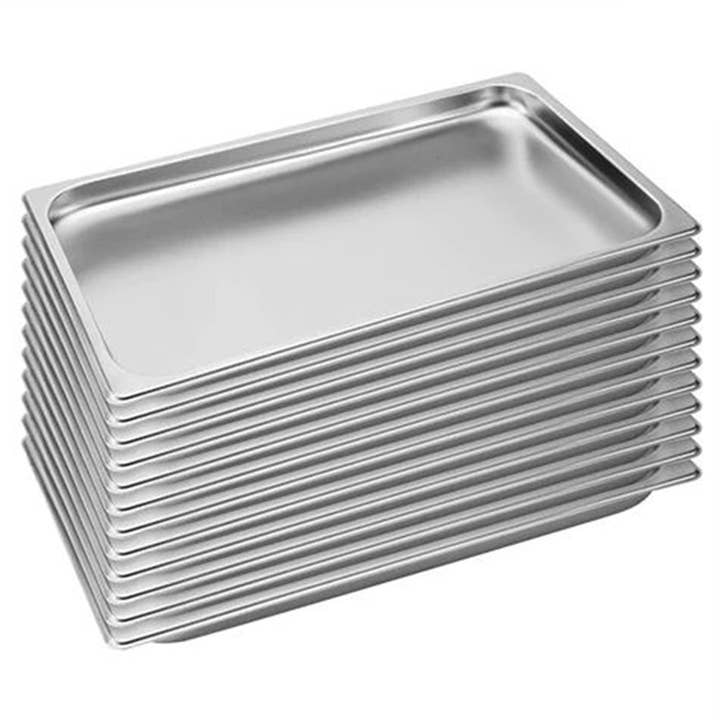 SOGA 12X Gastronorm GN Pan Full Size 1/1 GN Pan 2cm Deep Stainless Steel Tray for wholesale by SOGA International Pty Ltd