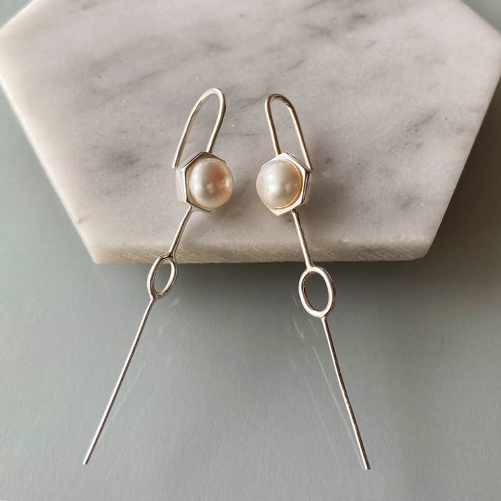 Otis Jaxon London - Wholesale Cuff/Wrap Earrings - Rose Gold Pearl Ear Climber Cuff Earrings2