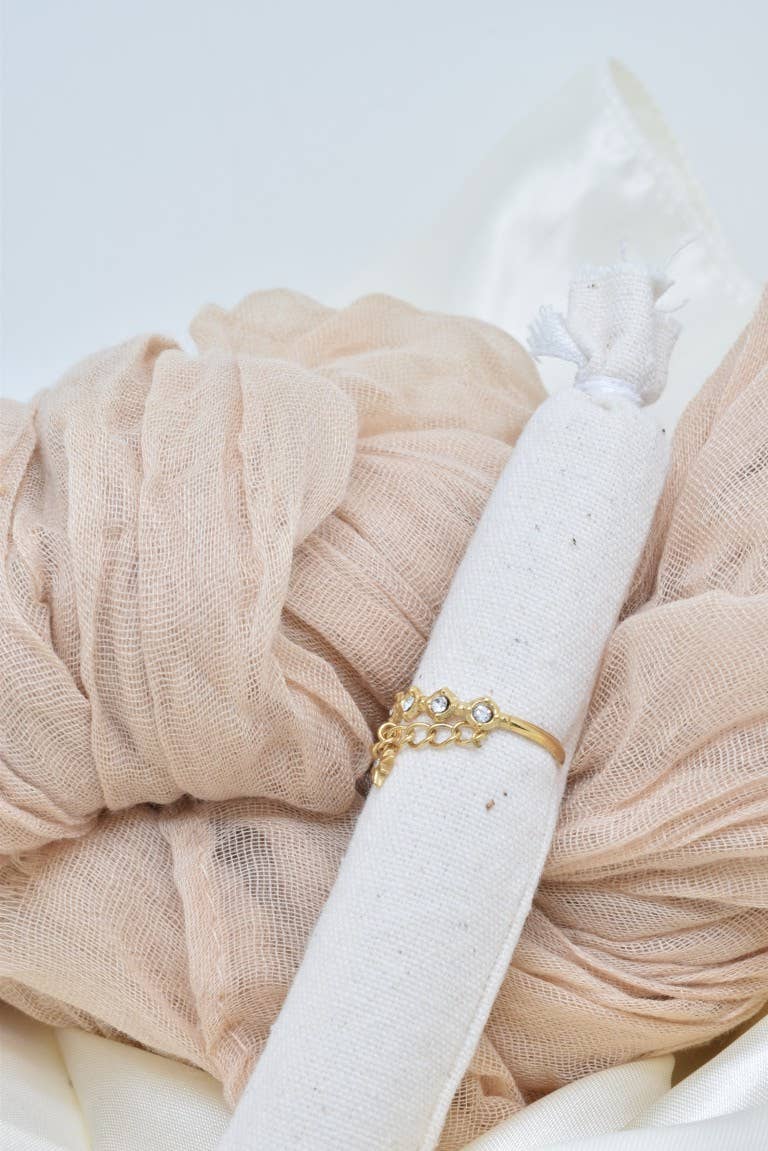 Kapyco – wholesale Band/stacked ring – North Star chain ring in stainless steel - BG3102721