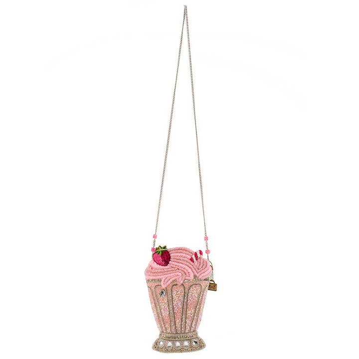Mary Frances Accessories - Wholesale Crossbody bag – Women's - Shake It Up Beaded Pink Milkshake Crossbody HandBag5