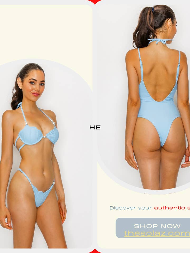 4.1.Luxury Molded Shell Underwire Bikini swimwear BOTTOM for wholesale by SOLAZ