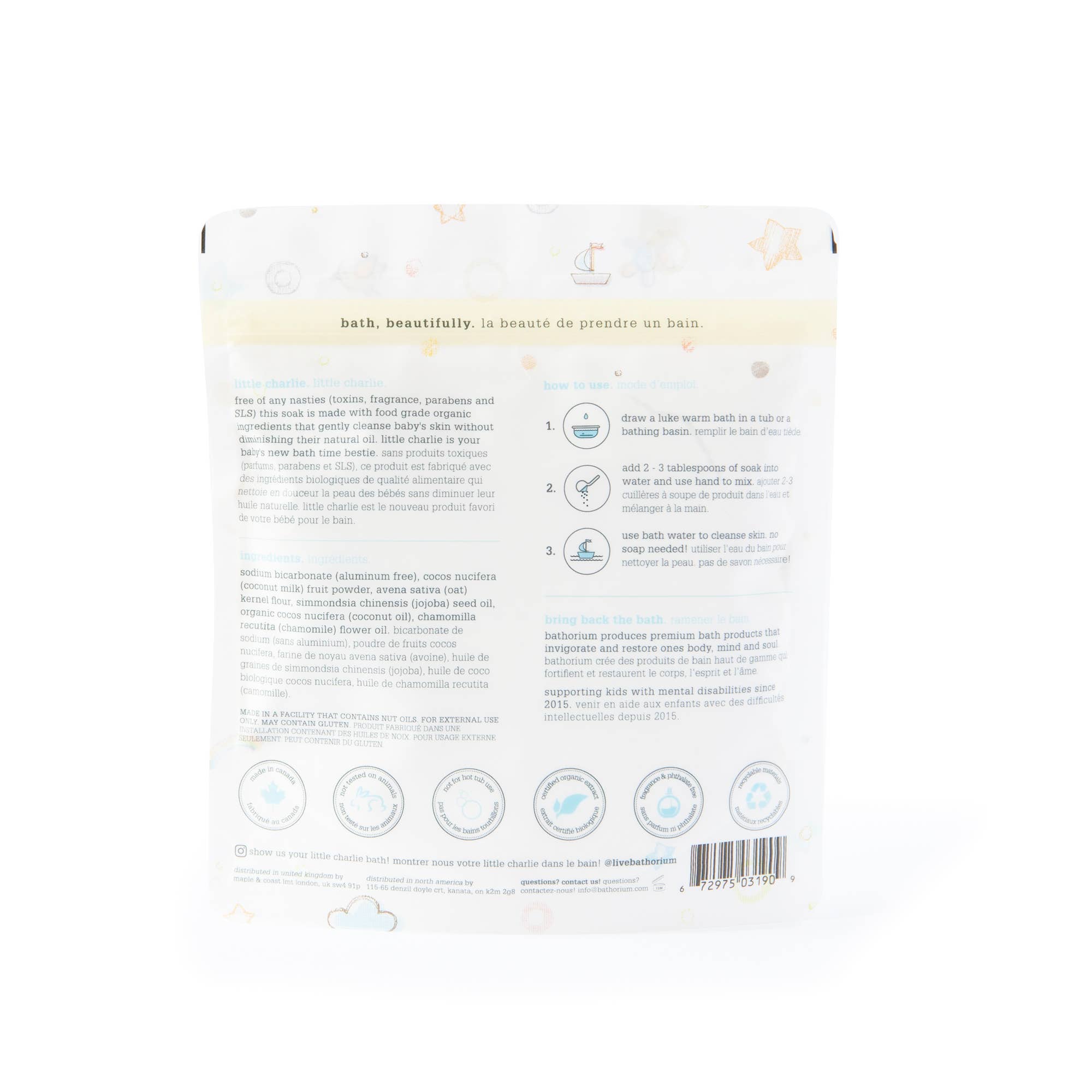 Bathorium - Wholesale Bath Soak/Milk - Little Charlie Baby Bath Soak 250g3