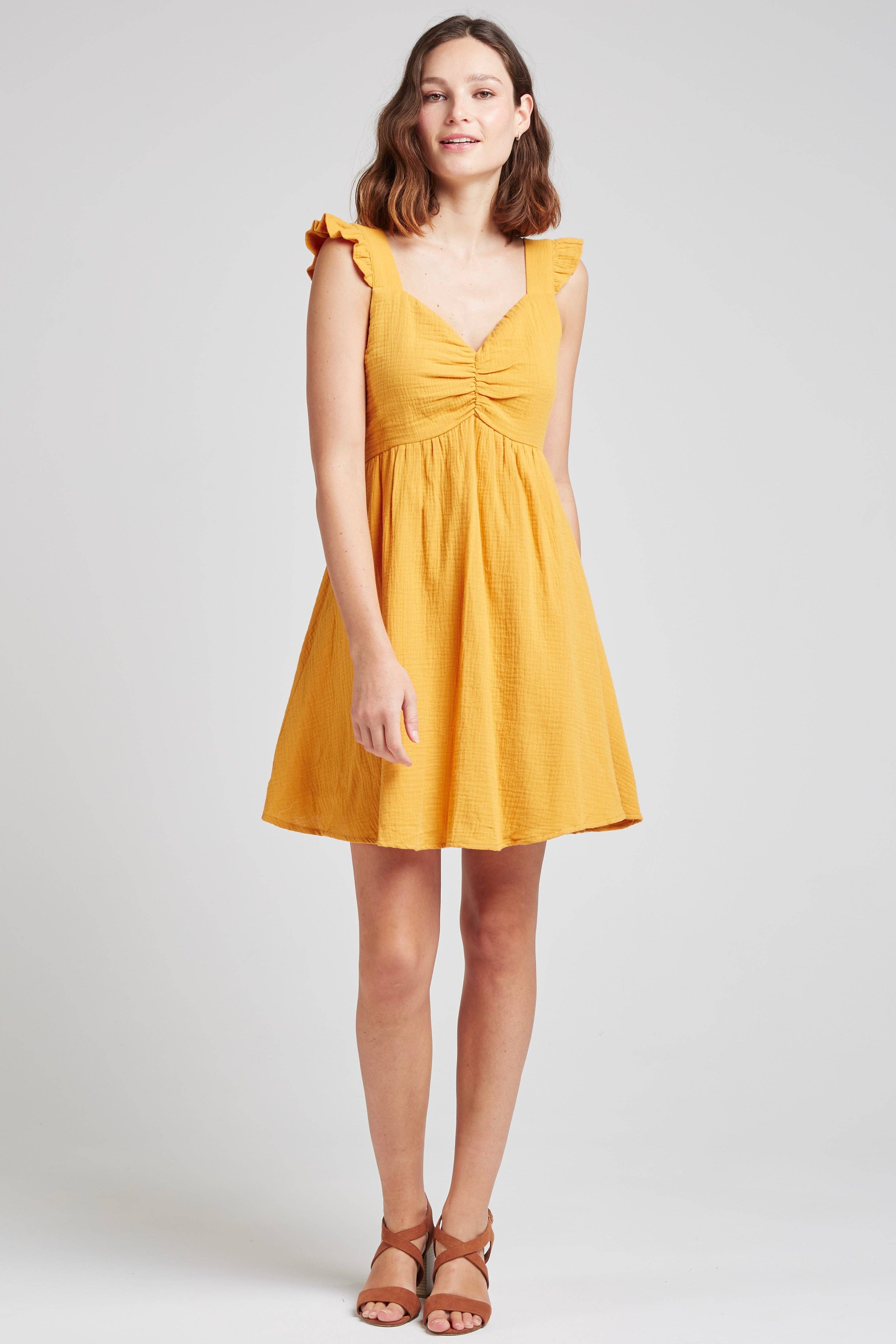 Andy & Lucy - Wholesale Dress - Women's - LILYAN - Ruffled cotton gauze dress8