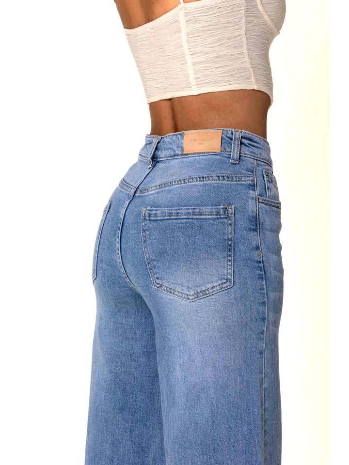 Nina Carter - Vente Jean – femme - Nina Carter super WIDE LEG taille haute stretch YY30057