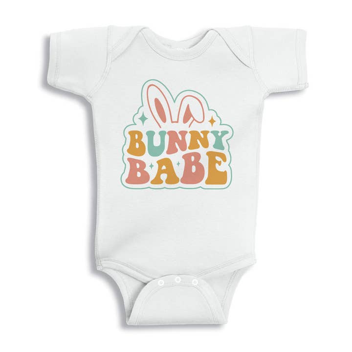 Itsy Bitsy Bella Co - Vendita all'ingrosso Tutina (senza piedini) - Neonati - Bunny Babe Divertente tutina pasquale per bebè2