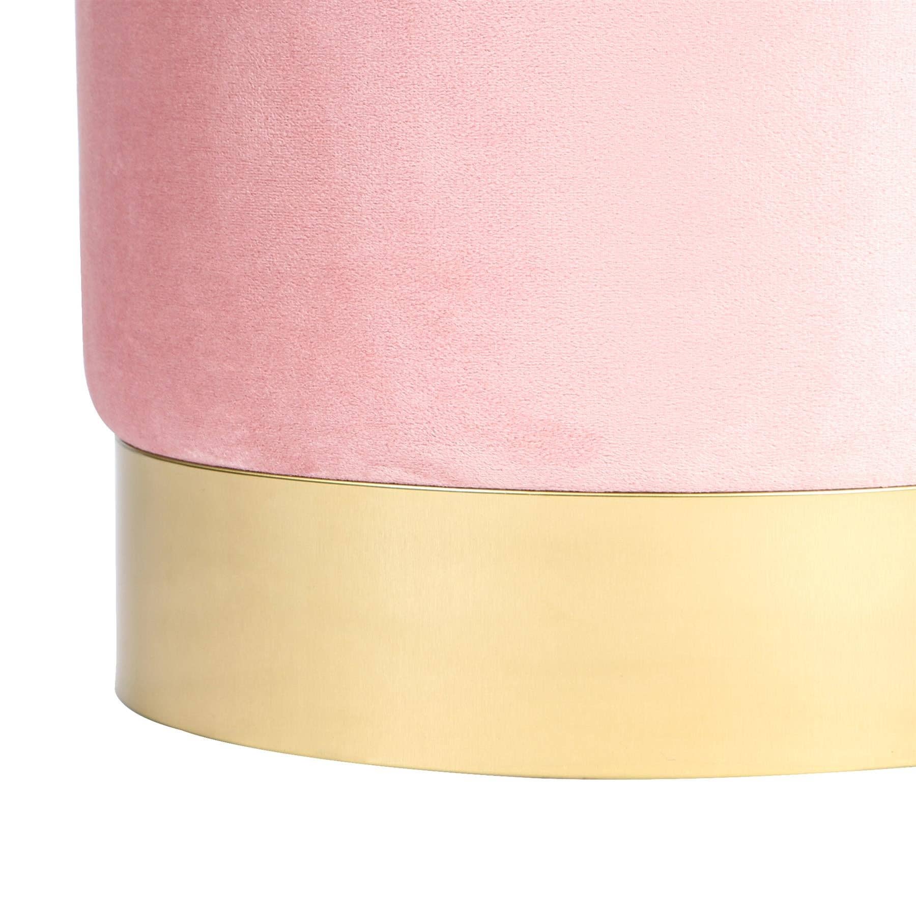 Rinkit Ltd – Großhandel Hocker – Runder samtbezogener Hocker als Fußbank – 29 cm Durchmesser x 36 cm Höhe – von Harbour Housewares20