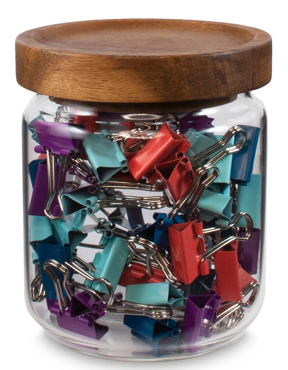 Clear KITCHEN BASICS Canister Borosilicate/Acacia Lid 13oz for wholesale on Faire1