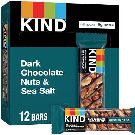KIND Fruit and Nut Bars Dark Chocolate Nuts & Sea Salt for wholesale by KIND