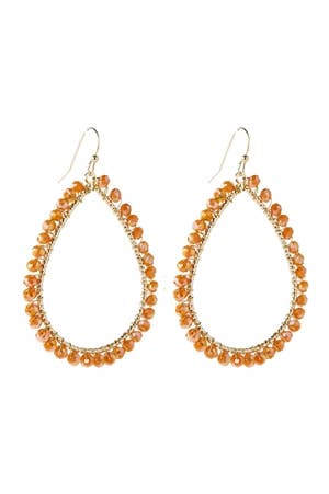 MYS Wholesale Inc - Wholesale Dangle Earrings - Wire Teardrop Glass Beads Hook Earrings18