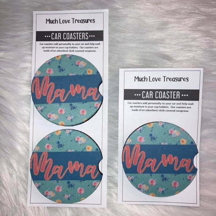 Floral Mama Car Coaster for wholesale by Much Love Treasures