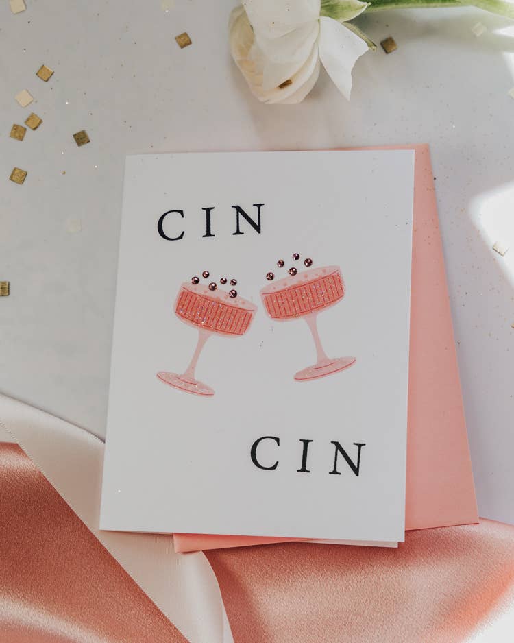 Lavender Vines - Wholesale Birthday Card - 'Cin Cin' Cheers Greeting Card1