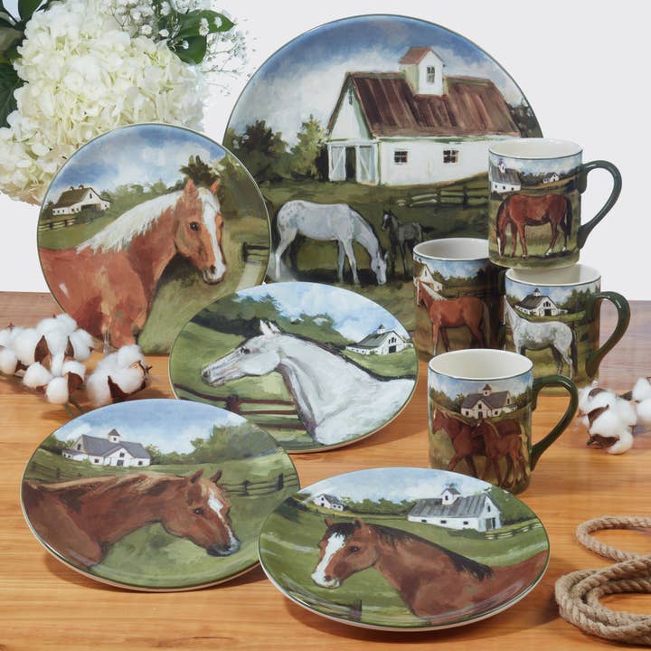 Certified International - Wholesale Dinner Plate - York Stables Dinner Plate 10.5in 4 asst