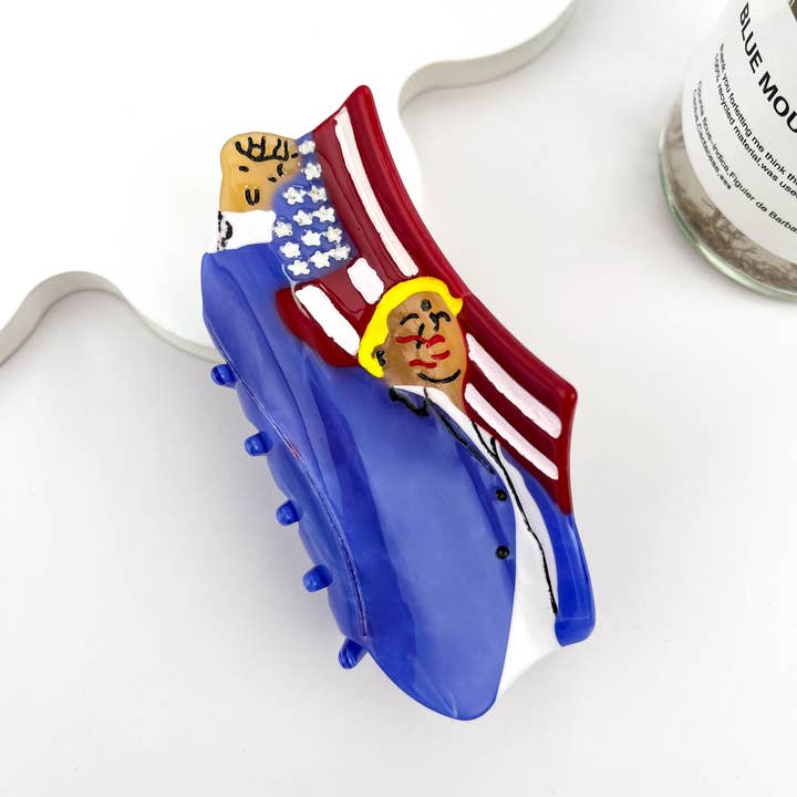 Blue Creative American Character Acetate Hair Claw Clip for wholesale on Faire