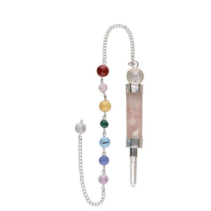 Rose Quartz Generator Pendulum with Chakras (GEN5) for wholesale by Vives de la Cortada S.L