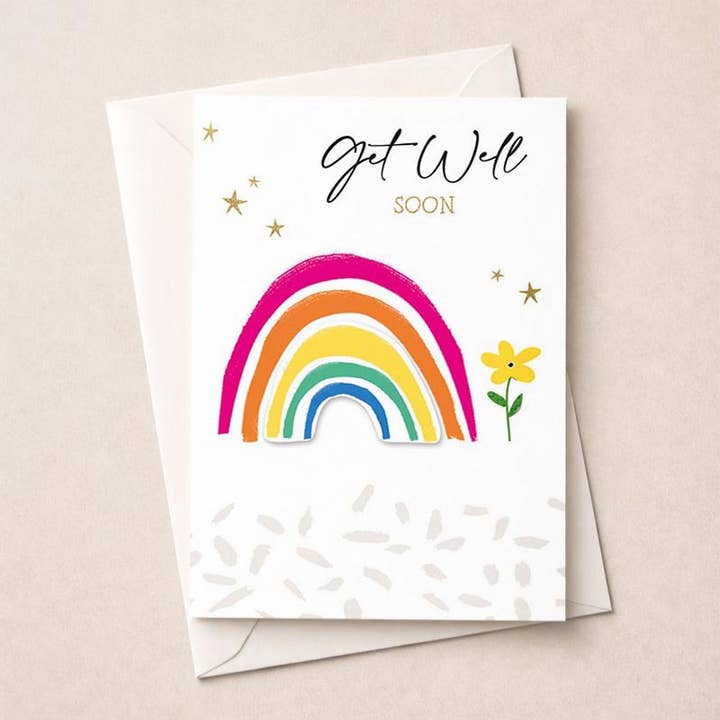 Large Get Well Soon Card - Rainbow for wholesale by Hammond Gower Publications Ltd