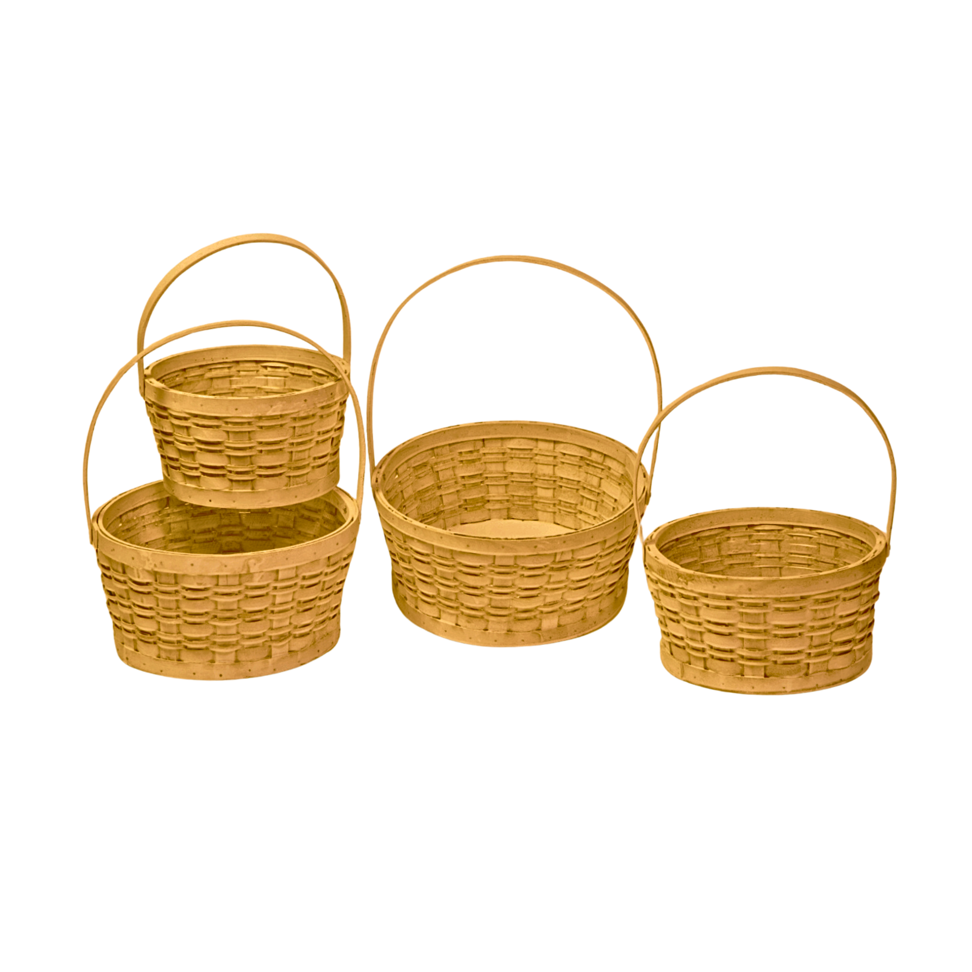 Jacobson - Wholesale Basket - Woodchip Baskets with Movable Handles - Set of 40
