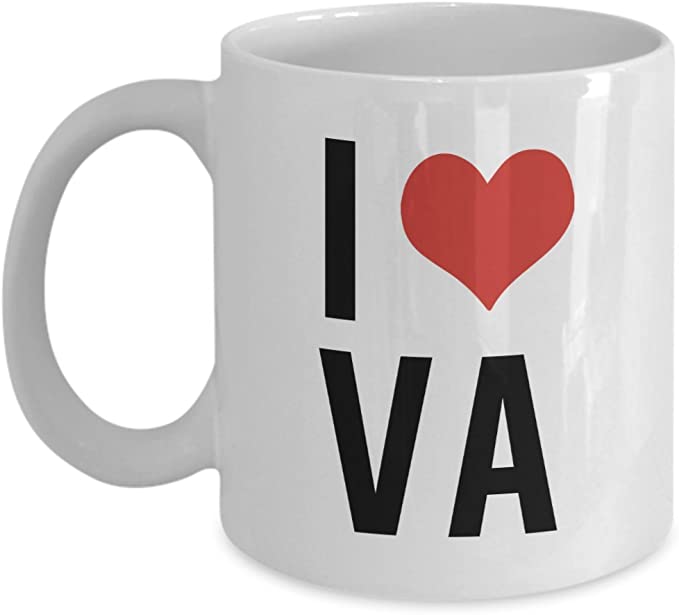 CustomHappy - Wholesale Coffee Mug - I Love VA Coffee Mug, VA Gifts, Gifts For VA0