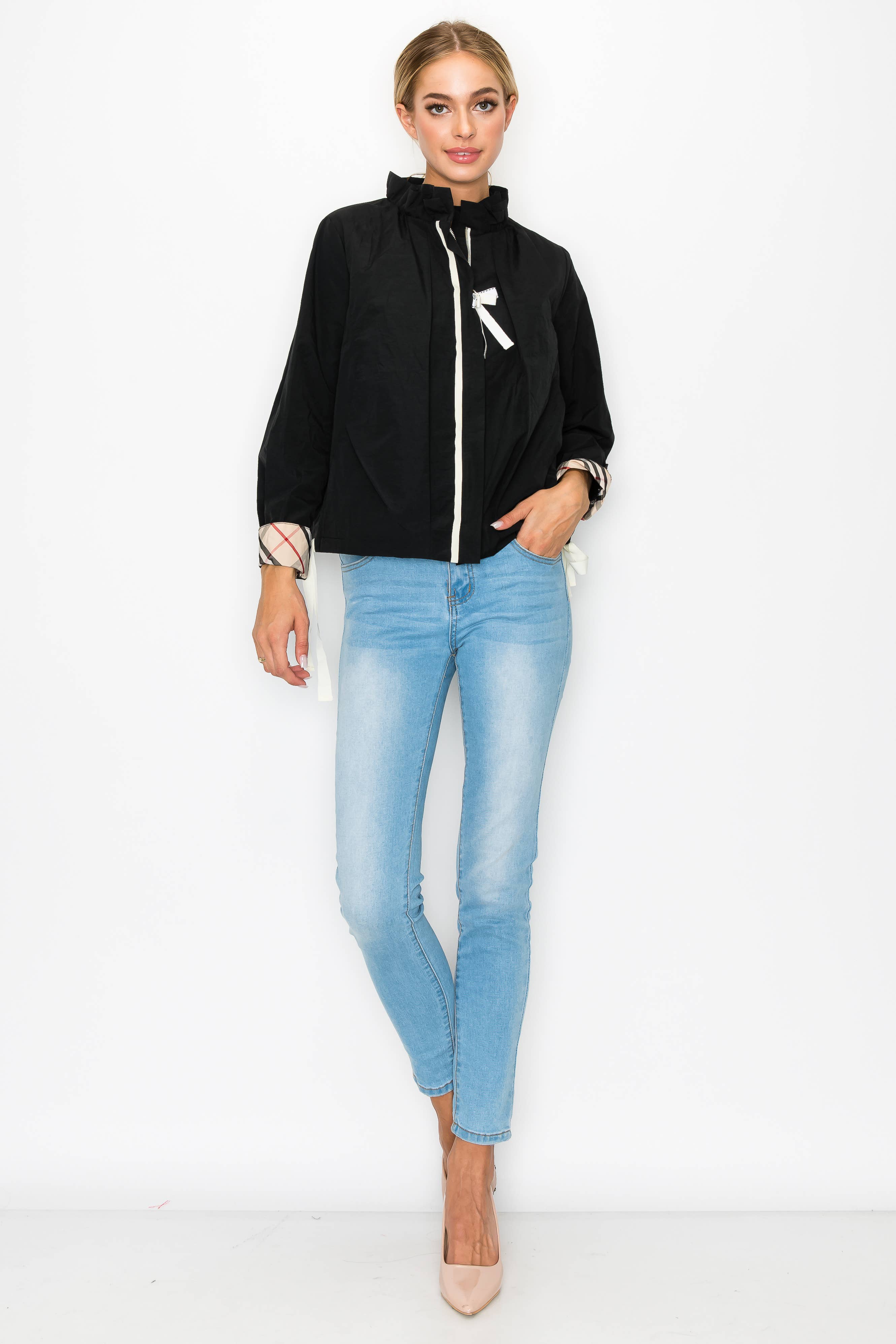 Joh Apparel – wholesale Jacket – Women's – Jessica Jacket with Plaid Inside Lining2