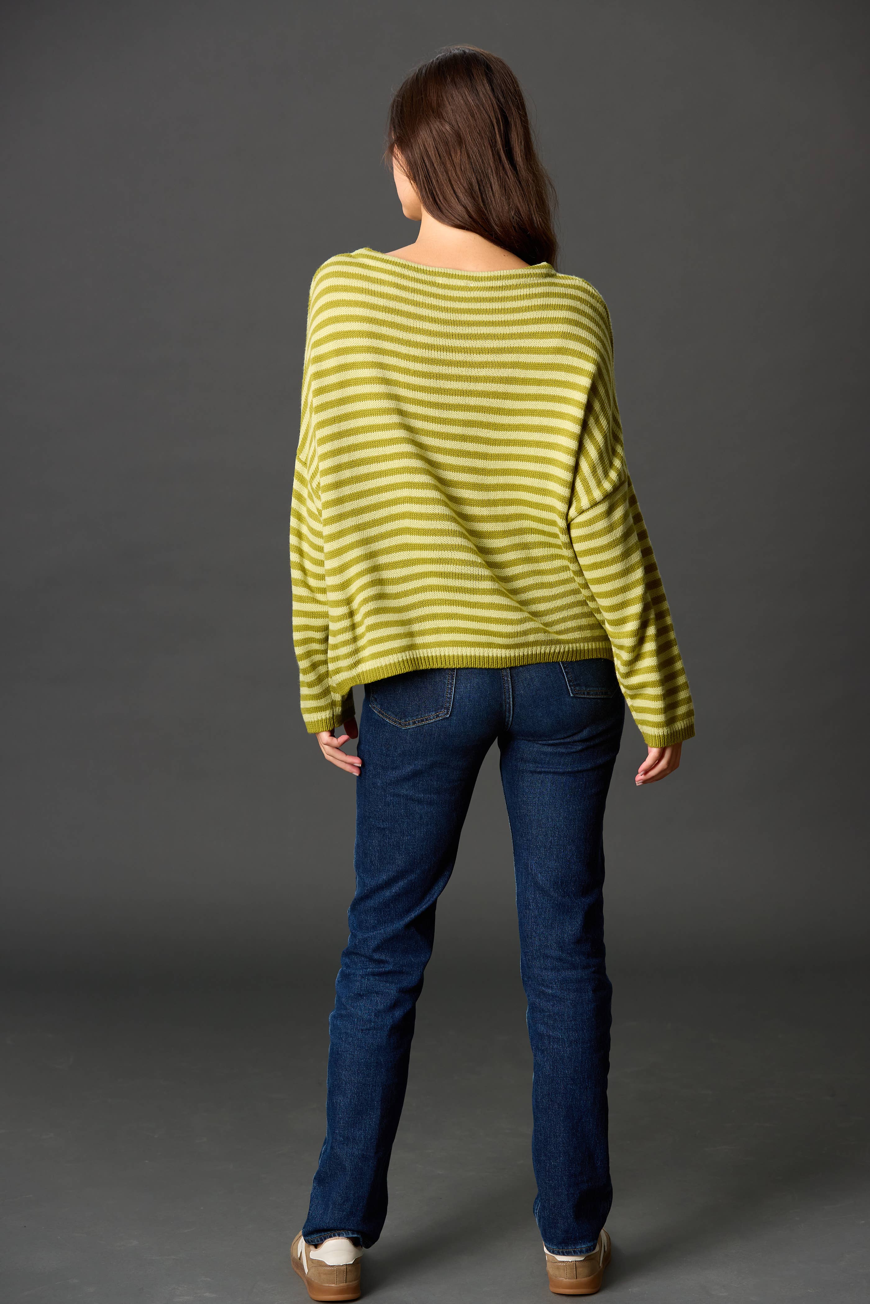 Before You Collection - Wholesale Knit Sweater - Women's - Striped T-Body Sweater14