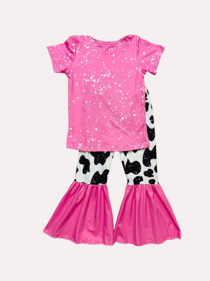 luluclothes - Wholesale Top & Leggings Set - Kids - Boots & Bling & It is a cowgirls thing pink top pant sets