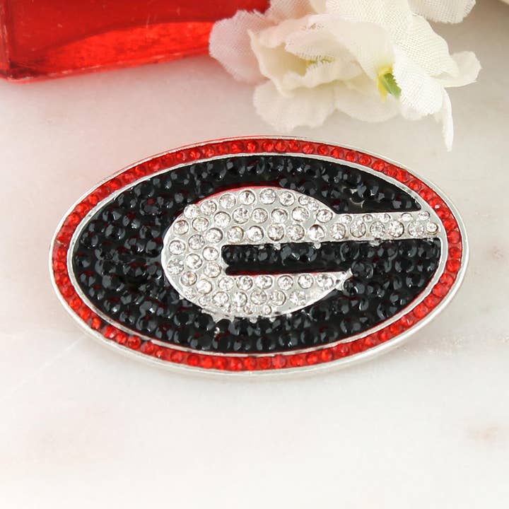 Seasons Jewelry - Vente Épinglettes/boutons - Broche avec logo en cristal de Géorgie