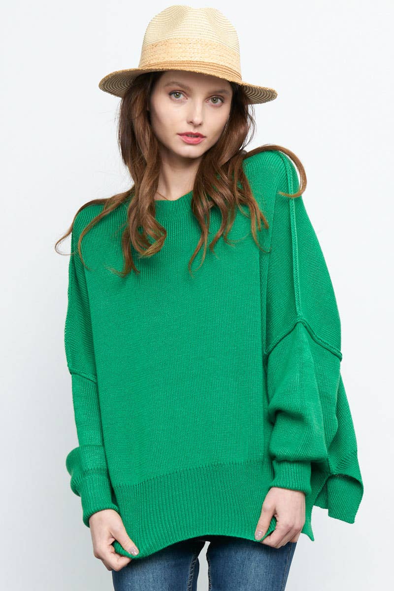 Newbury Kustom - Wholesale Tunic Sweater - Women's - 10319A -Slouchy silhouette  pullover sweater33