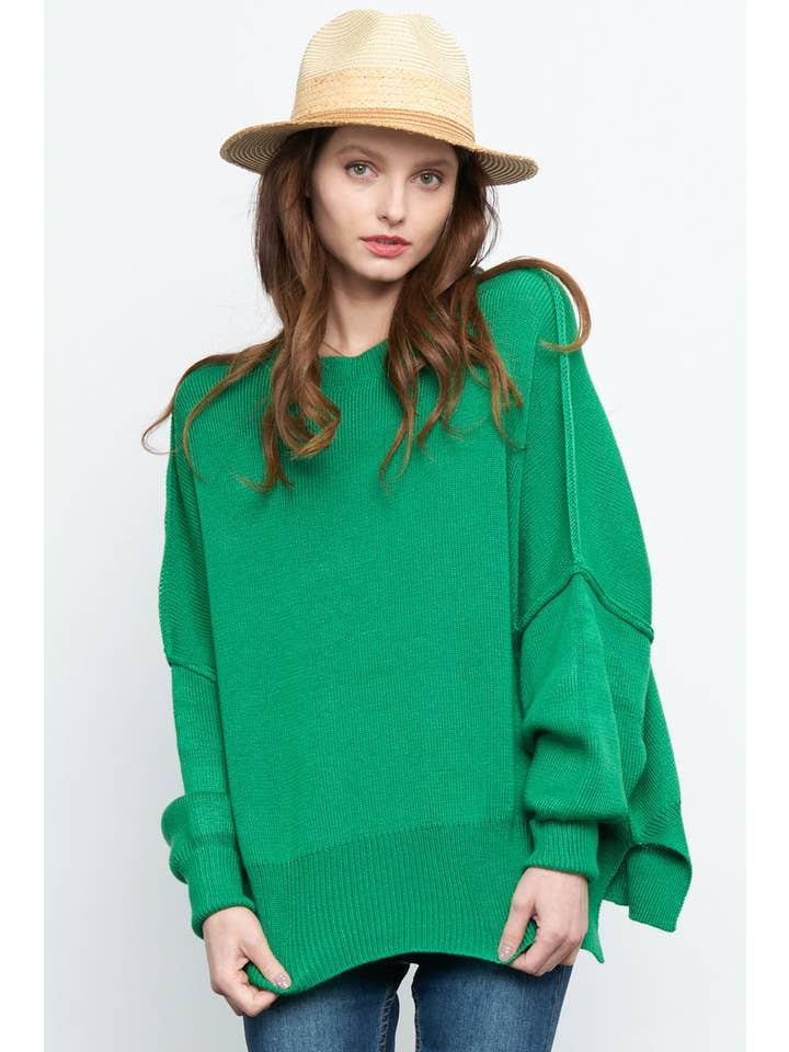 Newbury Kustom - Wholesale Tunic Sweater - Women's - 10319A -Slouchy silhouette pullover sweater33