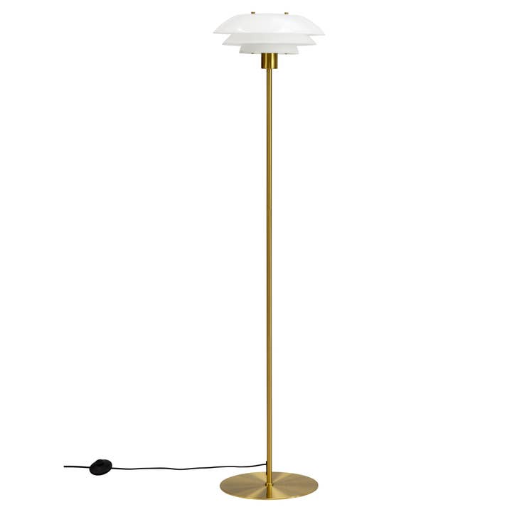 Lampadaire DL31 opaline/laiton pour la vente par Dyberg Larsen