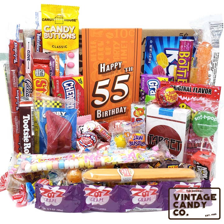 Vintage Candy, LLC – Engroshandel Vingummi – 55 års fødselsdag Retro Candy Gave