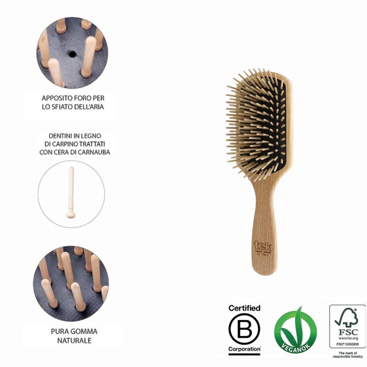 Tek Brushes - Wholesale Hair Brush/Comb - Large rectangular brush with short tooth