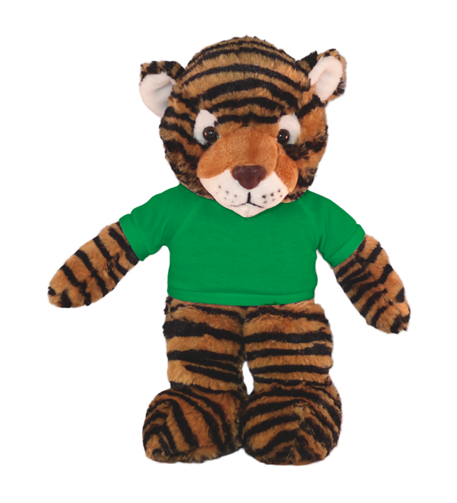 Plushland - Vendita all'ingrosso Peluche - Bambini e neonati - Peluche Floppy Tiger con maglietta personalizzata 12"5