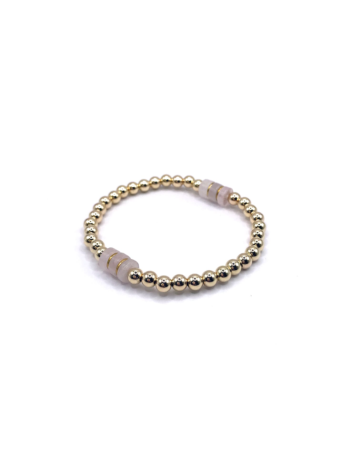 Kaylie Dawn Jewelry - Wholesale Beaded Bracelet - Gemini Handmade Gold Filled Stretchy Bracelet, Heishi Beads3