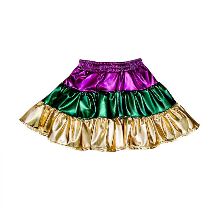 Mardi Gras Metallic Adult Skort for wholesale by Belle Cher
